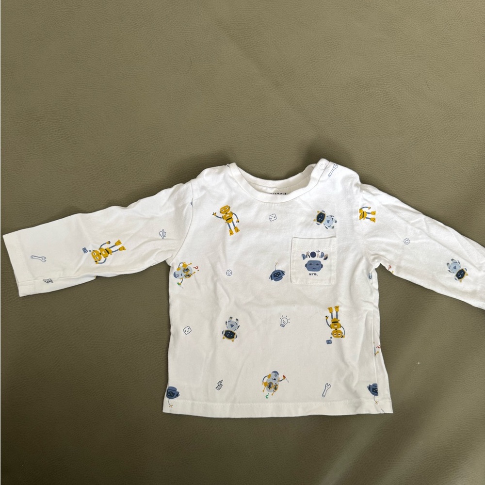 Mayoral robot print  Graphic Long Sleeve Shirt